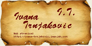 Ivana Trnjaković vizit kartica